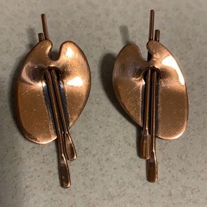 Renoir copper clip on earrings